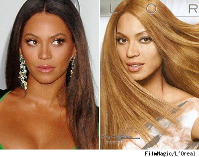 This cosmetic ad lightened musical artist Beyonce's skin.