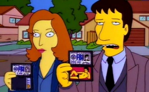 Mulder and Scully on the Simpsons